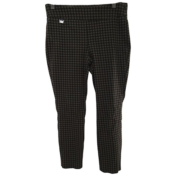 PREMISE Studio Houndstooth Black Gray Pants Dark Academia Officecore Chic Size M - Picture 1 of 11